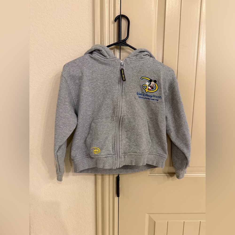 DISNEY WORLD Embroidered zip up youth SIZE MEDIUM